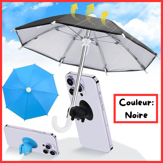 Mini Parapluie Pour Téléphone (Noire)