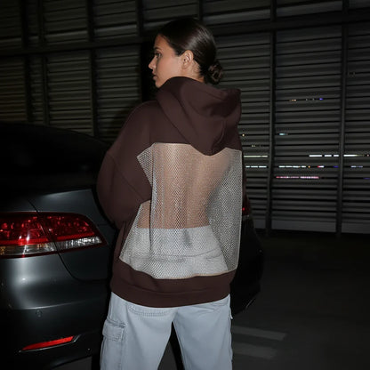 Crystal-Mesh Hoodie